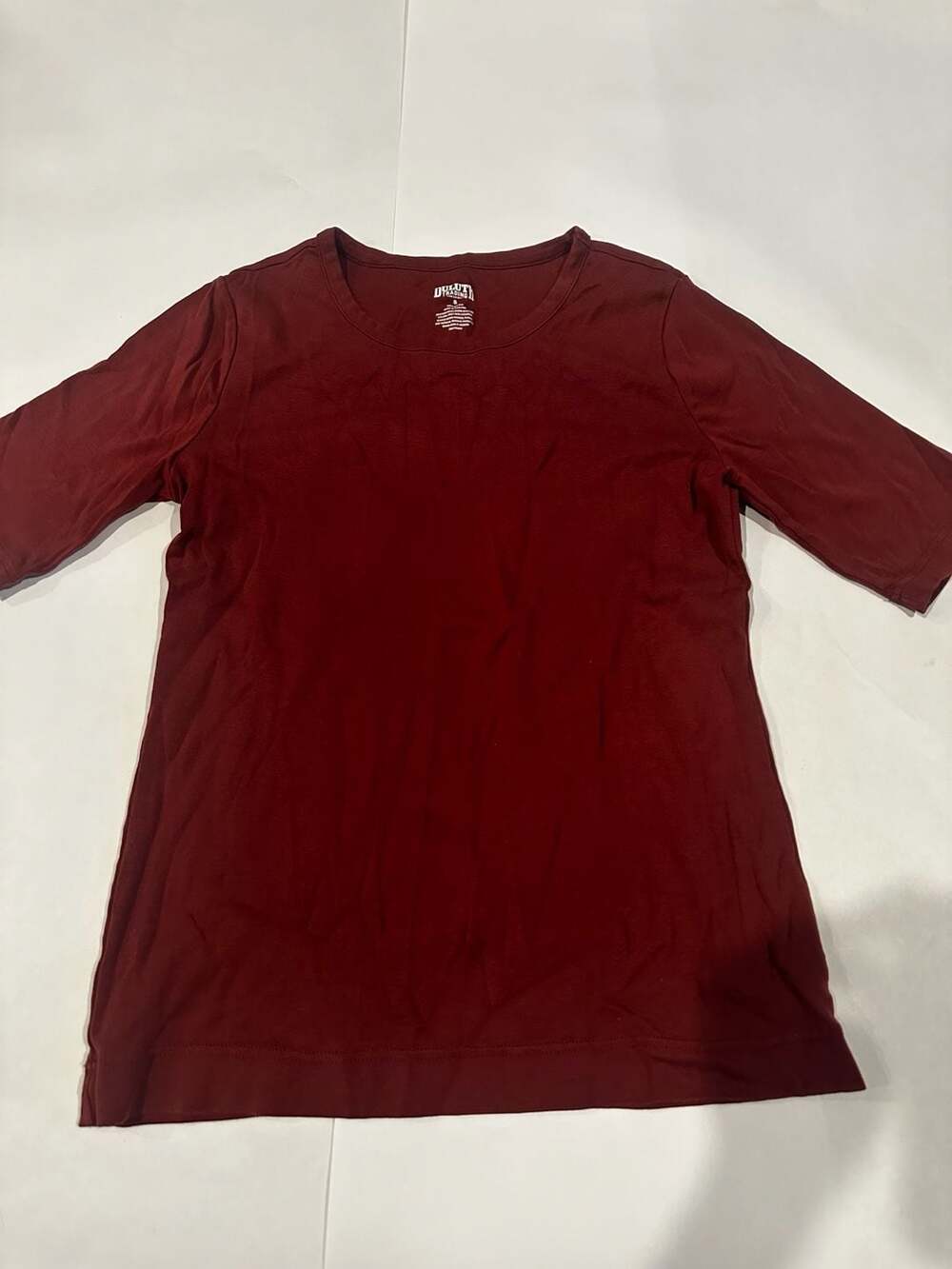 Duluth Trading Co T-Shirt Size S Burgundy Cotton